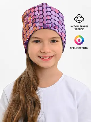 Детская шапка / Вечеринка точки глянцевый узор