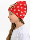 Детская шапка / Оленёнок в снежинках