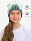 Детская шапка / акварельный лес градиент