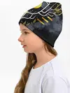 Детская шапка / графит и золото: дерево жизни