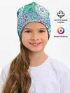 Детская шапка / цветочный узор
