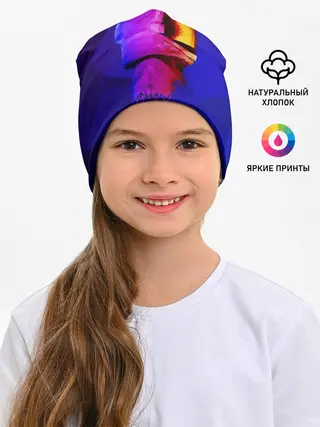 Детская шапка / полигональный космонавт