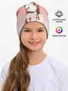 Детская шапка / девушка ищет кадр измеряет