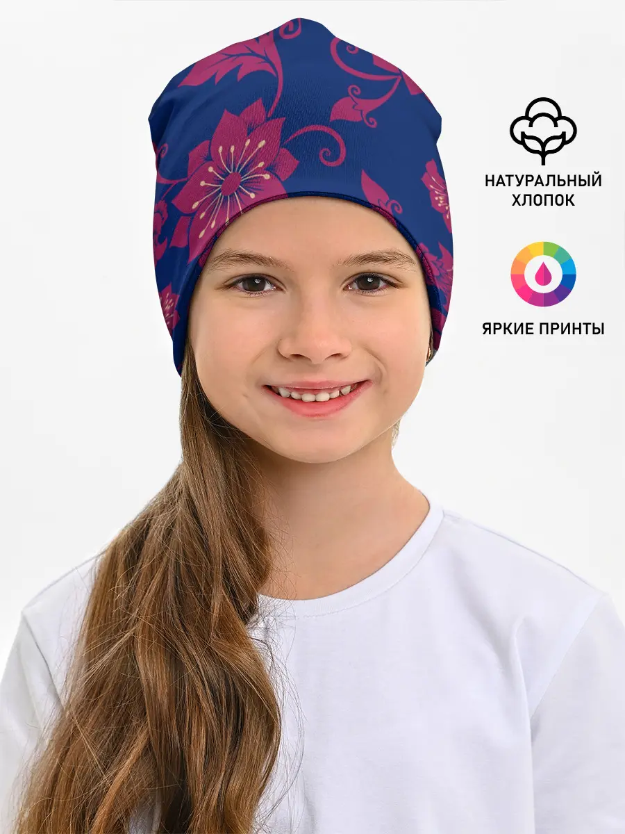 Детская шапка / Цветы