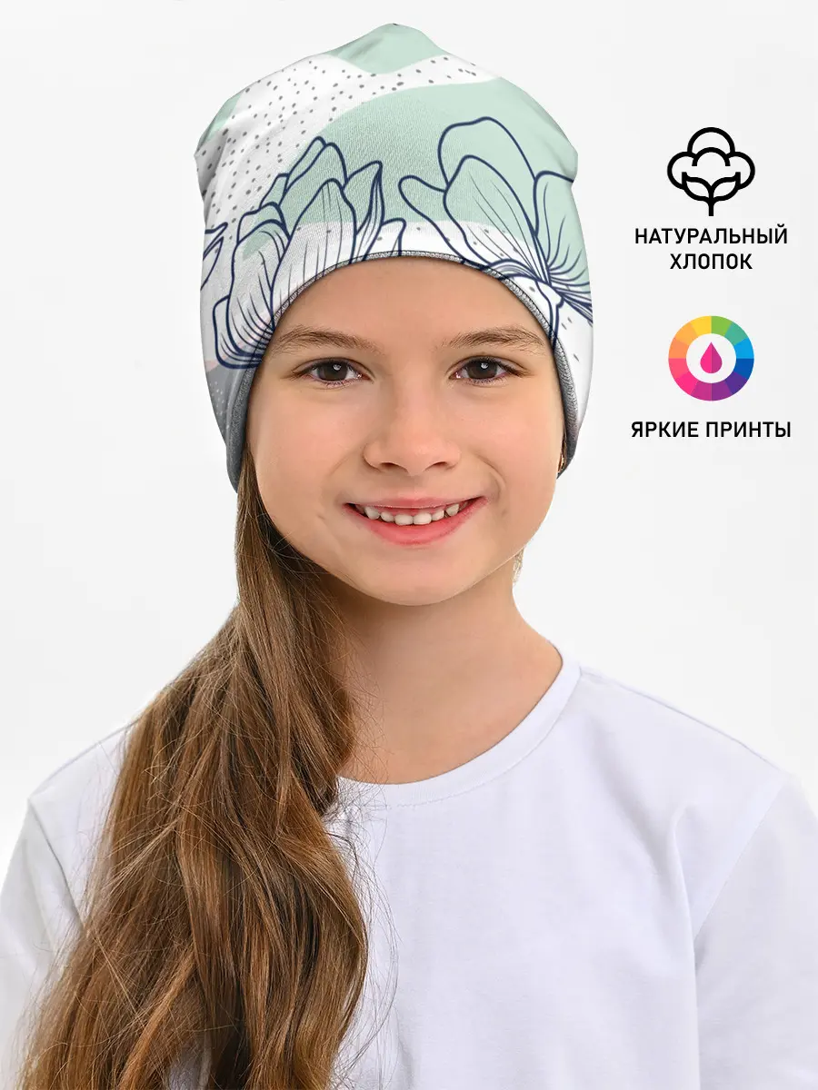 Детская шапка / Цветы
