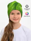 Детская шапка / 3d Green abstract
