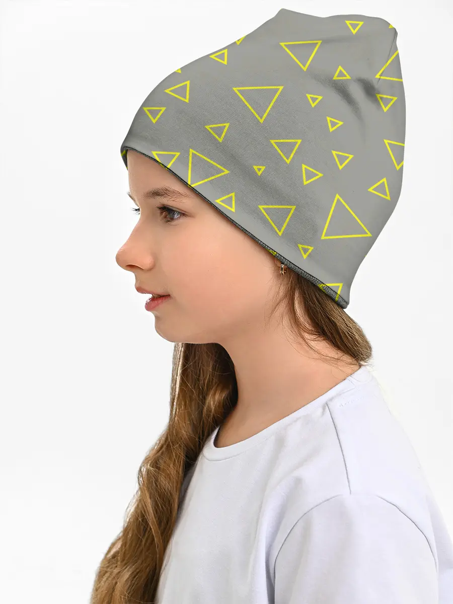 Детская шапка / Желтый и серый | Yellow & gray