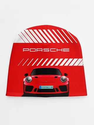 Детская шапка / PORSCHE / ПОРШЕ / RED STYLE