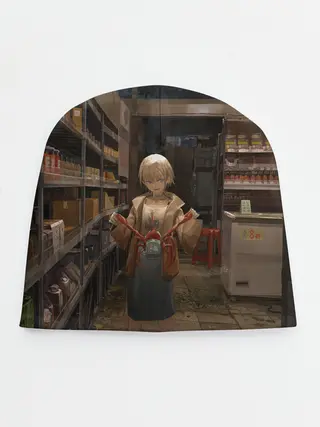 Детская шапка / Girl with crab
