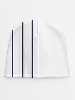 Детская шапка / Белые и синие полосы | Stripes