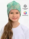 Детская шапка / узор из листиков