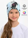 Детская шапка / Танджиро Камадо черные сердечки