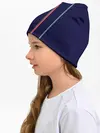 Детская шапка / Синие и розовые полосы