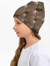 Детская шапка / КоЖа в ромбиках