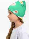 Детская шапка / Яйца на Зеленом Фоне