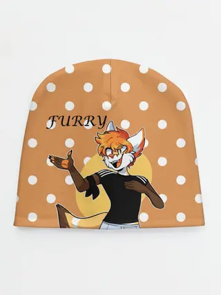 Детская шапка / Furry fox guy