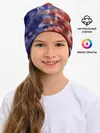 Детская шапка / Сине-Красные Разводы