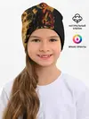 Детская шапка / Чёрный клевер Аста желтая луна