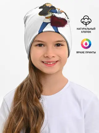 Детская шапка / Чёрный клевер Аста красный меч