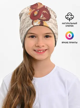 Детская шапка / Китайский Дракон и Сакура