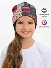 Детская шапка / Деревенский стиль. Пэчворк.