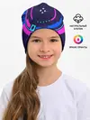 Детская шапка / Розовый Синий Киберпанк