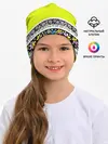 Детская шапка / Яркий цветочный узор