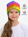 Детская шапка / POP it вертикальная надпись