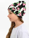 Детская шапка / Клубника на коровьей шкуре