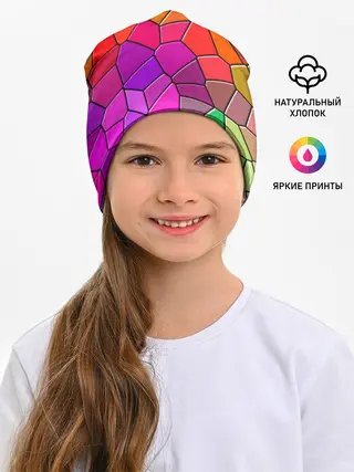 Детская шапка / Мозаика цветная