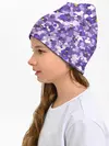 Детская шапка / Анютины глазки узор