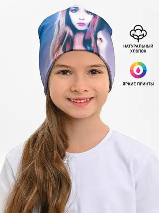 Детская шапка / Девушка с большими глазами