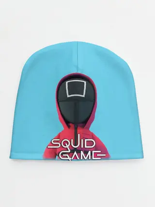 Детская шапка / Squid game квадрат - Игра в кальмара