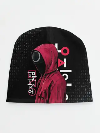 Детская шапка / ИГРА В КАЛЬМАРА, СТРАЖ КРУГ / БИНАРНЫЙ КОД