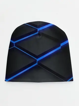 Детская шапка / 3d неоновый черный принт плиты
