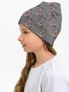 Детская шапка / Кот с тыквой хэллоуин