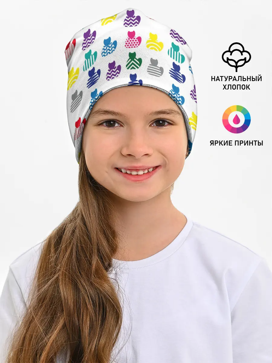 Детская шапка / Узор из котов