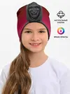 Детская шапка / Распорядитель игры на черно розовом фоне