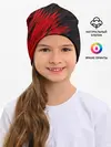 Детская шапка / ЧЁРНО КРАСНЫЕ КРАСКИ | RED BLACK STRIPES