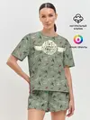 Женская пижама с шортами / Авиация