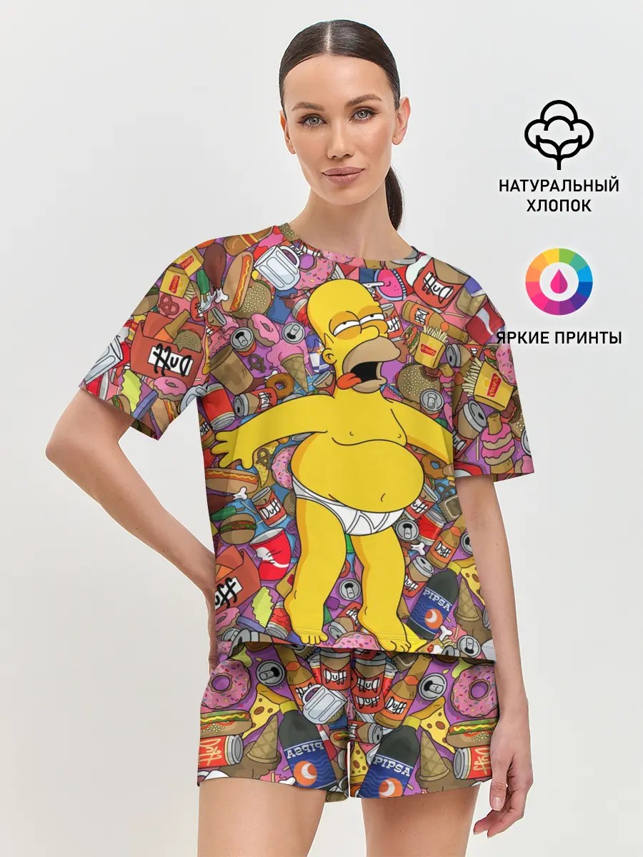 Женская пижама с шортами / Гомер