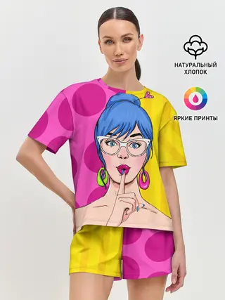 Женская пижама с шортами / POP ART