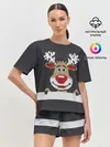Женская пижама с шортами / Олень