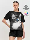 Женская пижама с шортами / Кот