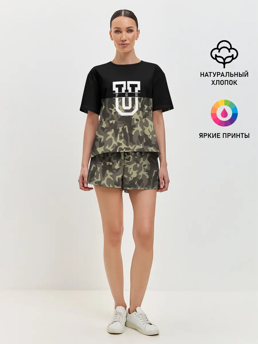 Женская пижама с шортами / FCK