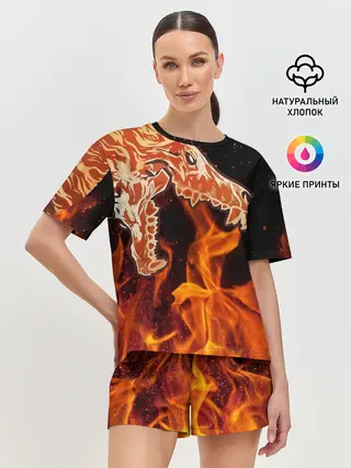 Женская пижама с шортами / Вой
