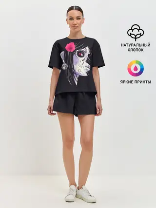 Женская пижама с шортами / День мертвецов