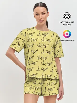 Женская пижама с шортами / LiL PEEP Pattern