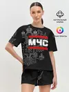 Женская пижама с шортами / МЧС белый герб РФ