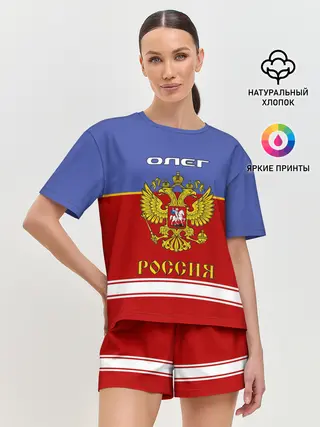 Женская пижама с шортами / Хоккеист Олег